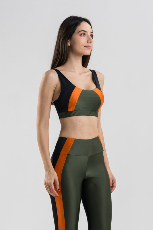 Power Sport Bra - Military Green